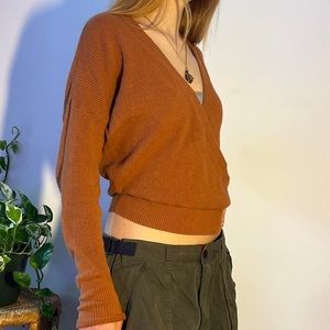 70’s vibe boho burnt orange top